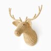 Bambi The Deer Head Wall Decoration - Rattan Kids Animal Wall Head