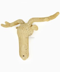 Deer Head Wall Decoration - Rattan Kids Animal Wall Head