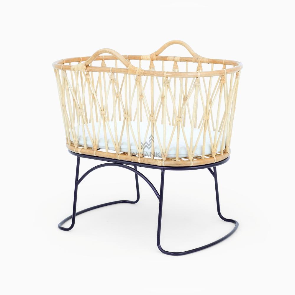 Hailey Baby Bassinet - Rattan Kids Furniture