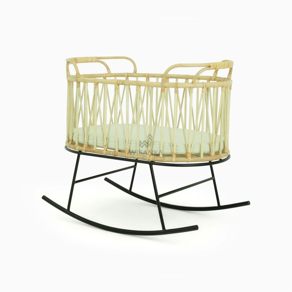 Kaitlin Baby Bassinet Rattan Kids Furniture