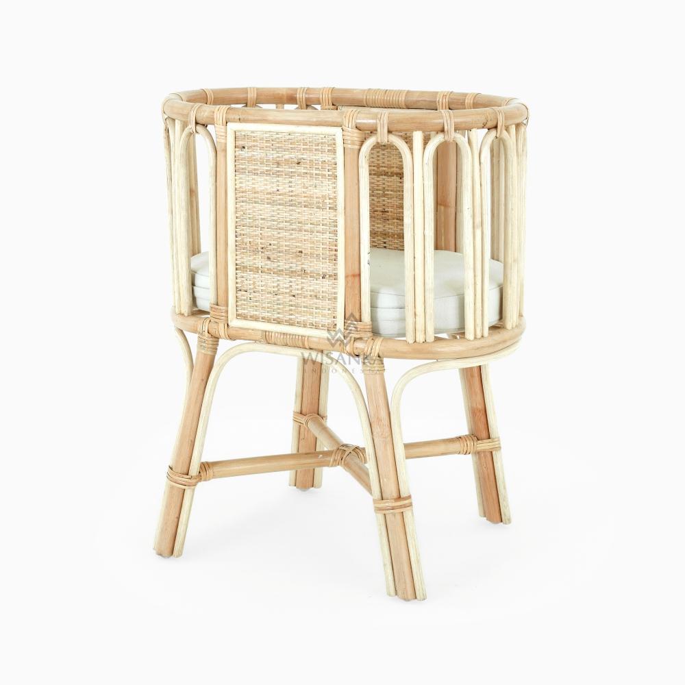 Lilyana Doll Bassinet - Rattan Kids Furniture