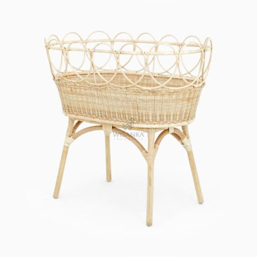 Zoey Baby Bassinet - Rattan Kids Furniture
