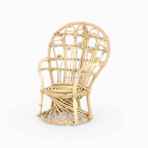 Doll Peacock Chair - Rattan Kids Furniture