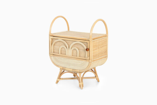 Lewi Kids Wardrobe - Wicker Rattan Wardrobe Furniture closed