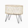 Oval Baby Crib - Rattan Baby Bassinet Furniture