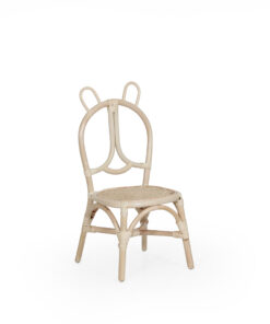 Bear Kids Chair - Natural Rattan Chair - Front Perspective