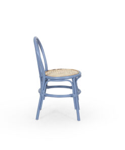 Kala Dark Blue Rattan Kids Chair - side