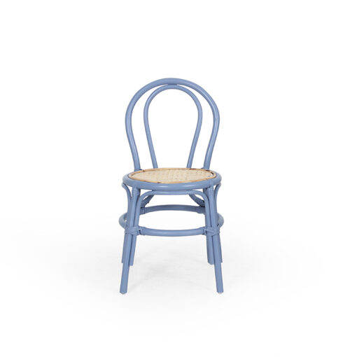 Kala Dark Blue Rattan Kids Chair - front