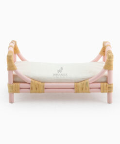 Hena Rattan Doll Bed - side view