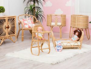 Rattan Doll's High Chair Elevating Your Kids Playtime with Imagination