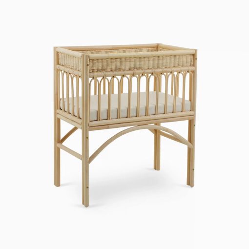 Julio Rattan Crib - Baby Cot Beds - perspective view