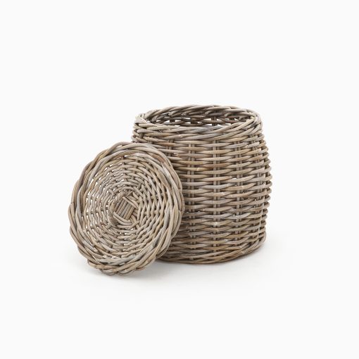 Barrel Storage Basket - Rattan Kubu Basket - Open