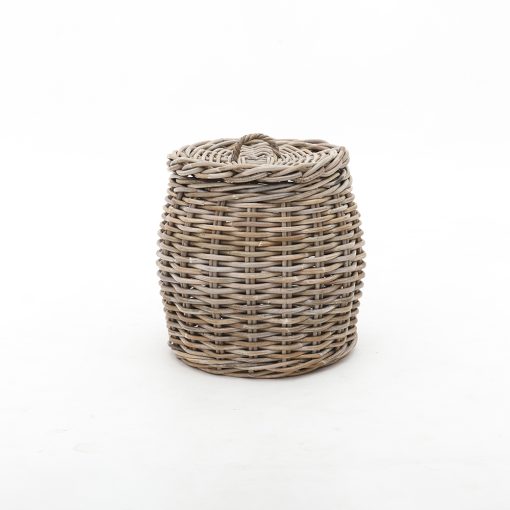 Barrel Storage Basket - Rattan Kubu Basket - Close